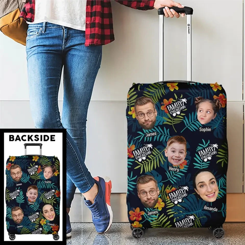 Custom Photo Families That Travel Together, Stay Together - Family Personalized Custom Luggage Cover - Summer Vacation Gift For Family Members 4 Custom Photo Families That Travel Together, Stay Together - Family Personalized Custom Luggage Cover - Summer Vacation Gift For Family Members - Image 4