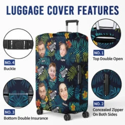 Custom Photo Families That Travel Together, Stay Together - Family Personalized Custom Luggage Cover - Summer Vacation Gift For Family Members 10 Custom Photo Families That Travel Together, Stay Together - Family Personalized Custom Luggage Cover - Summer Vacation Gift For Family Members -Pawfect House Sale 667d236ecfeea