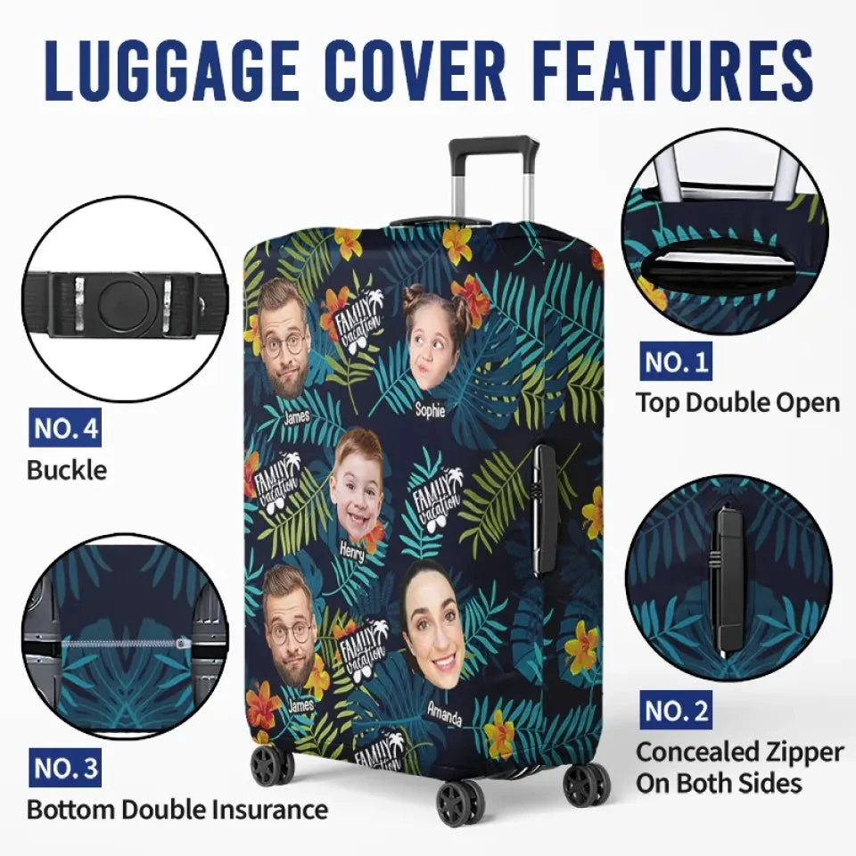 Custom Photo Families That Travel Together, Stay Together - Family Personalized Custom Luggage Cover - Summer Vacation Gift For Family Members 5 Custom Photo Families That Travel Together, Stay Together - Family Personalized Custom Luggage Cover - Summer Vacation Gift For Family Members - Image 5