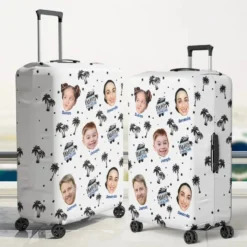 Custom Photo Making Memories One Trip At A Time - Family Personalized Custom Luggage Cover - Summer Vacation Gift For Family Members -Pawfect House Sale 667d31901ad4b