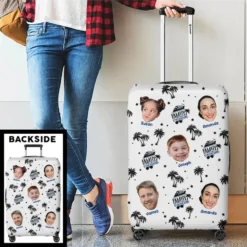 Custom Photo Making Memories One Trip At A Time - Family Personalized Custom Luggage Cover - Summer Vacation Gift For Family Members -Pawfect House Sale 667d319171ccc