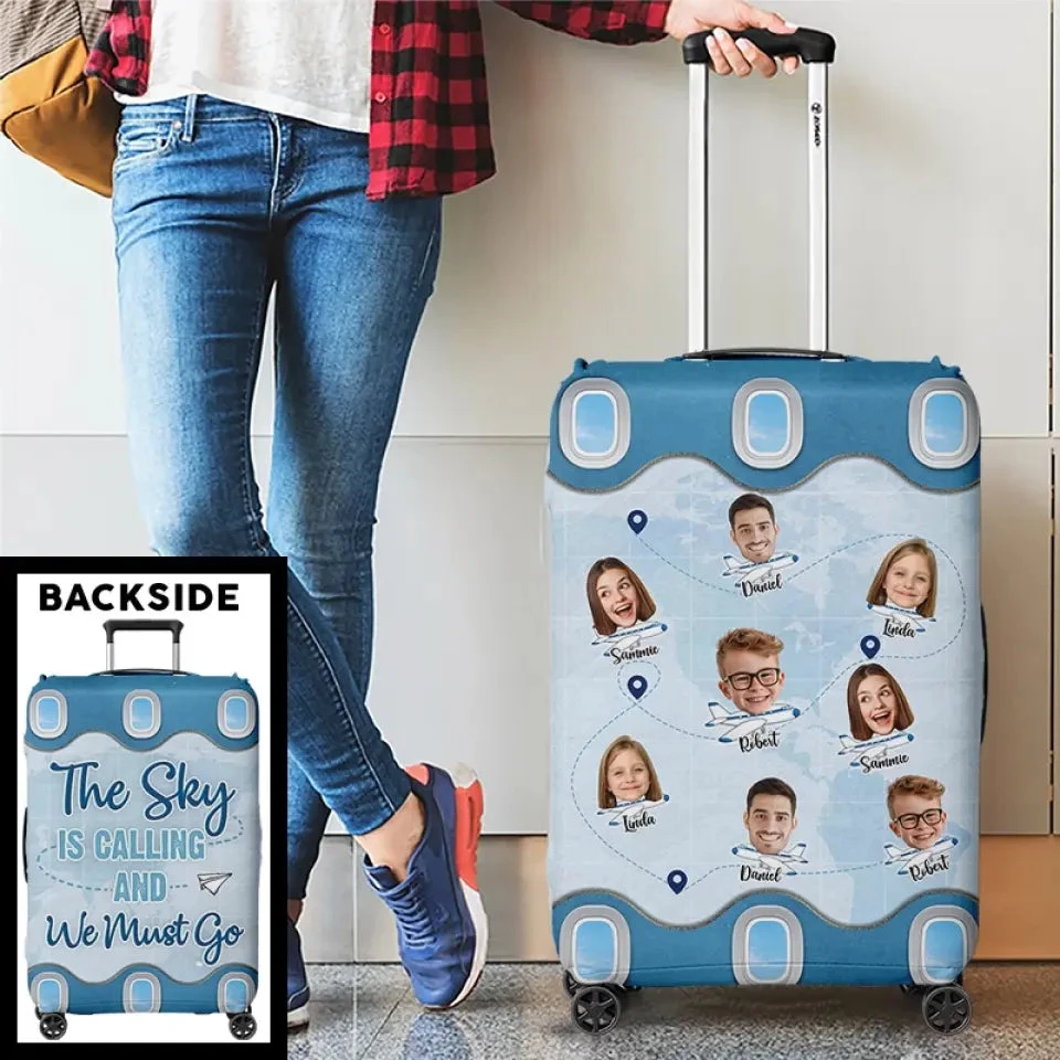 Custom Photo Side By Side, Exploring The Wide - Family Personalized Custom Luggage Cover - Summer Vacation Gift For Family Members 4 Custom Photo Side By Side, Exploring The Wide - Family Personalized Custom Luggage Cover - Summer Vacation Gift For Family Members - Image 4