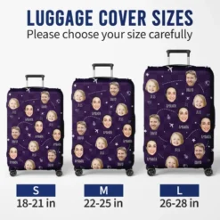 Custom Photo The Sky Is Calling And We Must Go - Family Personalized Custom Luggage Cover - Summer Vacation Gift For Family Members -Pawfect House Sale 667e37b79849f