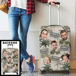Custom Photo Family Trip Makes The Dream Trip - Family Personalized Custom Luggage Cover - Summer Vacation Gift For Family Members -Pawfect House Sale 667e42c69e61f
