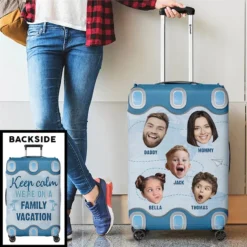 Custom Photo Let's Get On The Family Vacation - Family Personalized Custom Luggage Cover - Summer Vacation Gift For Family Members -Pawfect House Sale 667e4b7b32161