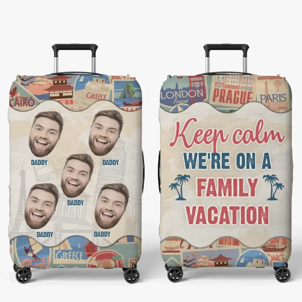 Custom Photo Every Mile, A New Memory - Family Personalized Custom Luggage Cover - Summer Vacation Gift For Family Members 2 Custom Photo Every Mile, A New Memory - Family Personalized Custom Luggage Cover - Summer Vacation Gift For Family Members - Image 2