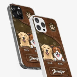A Dog Wags Its Tail With Its Heart - Dog Personalized Custom Clear Phone Case - Gift For Pet Owners, Pet Lovers -Pawfect House Sale 6684b6adb8954
