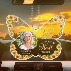Custom Photo Those We Love Don't Go Away - Memorial Personalized Custom Car Ornament - Acrylic Custom Shaped - Sympathy Gift For Family Members -Pawfect House Sale 66861e01b0664