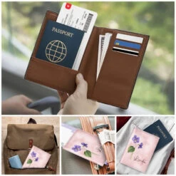 Catch Flights, Not Feelings - Bestie Personalized Custom Passport Cover, Passport Holder - Holiday Vacation Gift, Gift For Best Friends, BFF, Sisters -Pawfect House Sale 668752cd422bd