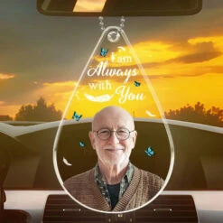 Custom Photo In Our Hearts You Remain - Memorial Personalized Custom Car Ornament - Acrylic Custom Shaped - Sympathy Gift For Family Members -Pawfect House Sale 6687ba0359c0b