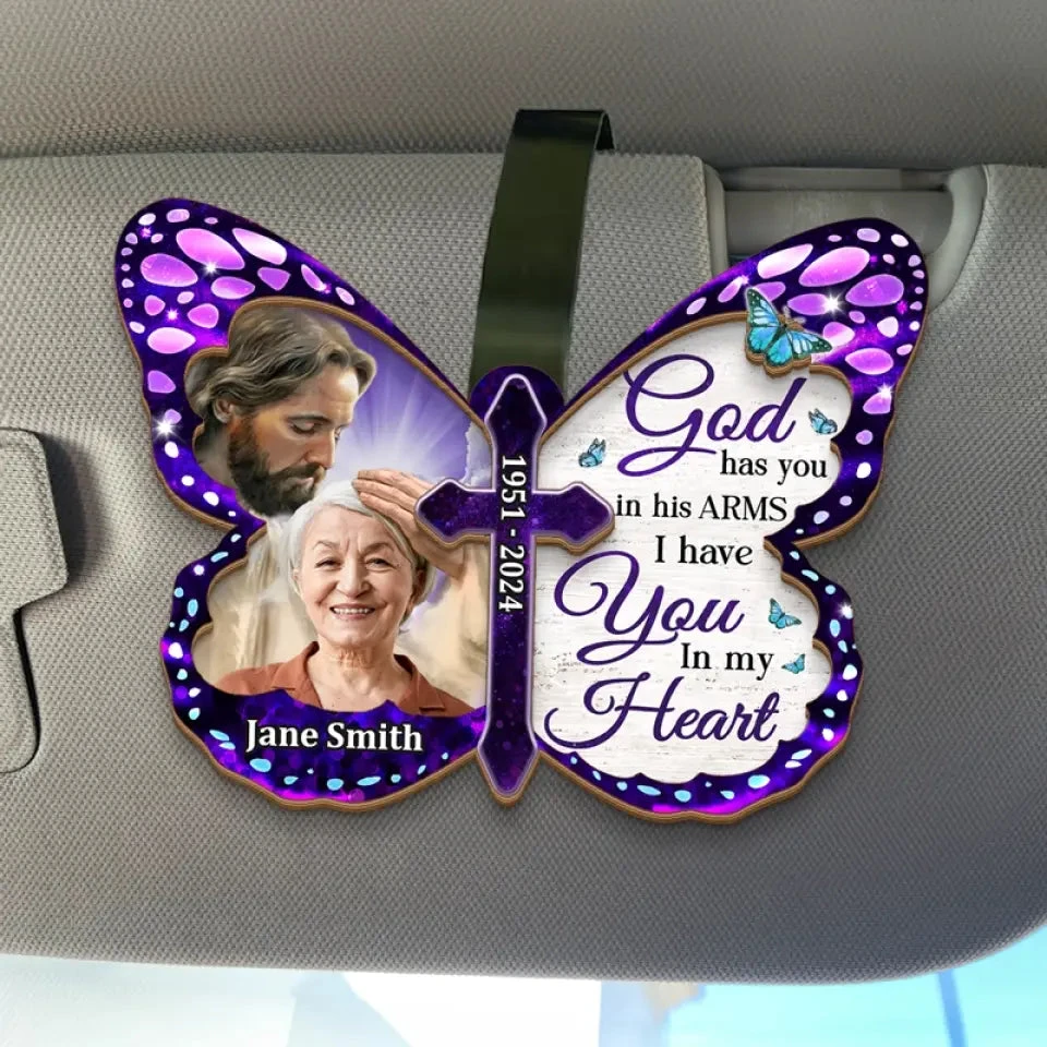 Custom Photo You're In My Thoughts - Memorial Personalized Custom Car Visor Clip - Sympathy Gift For Family Members 1 Custom Photo You're In My Thoughts - Memorial Personalized Custom Car Visor Clip - Sympathy Gift For Family Members