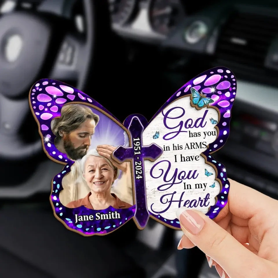 Custom Photo You're In My Thoughts - Memorial Personalized Custom Car Visor Clip - Sympathy Gift For Family Members 3 Custom Photo You're In My Thoughts - Memorial Personalized Custom Car Visor Clip - Sympathy Gift For Family Members - Image 3