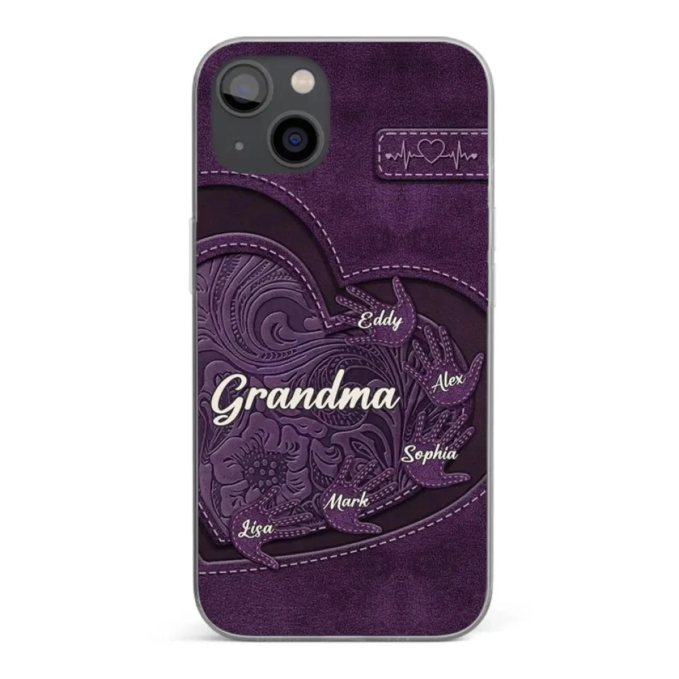 Love In Every Touch - Family Personalized Custom Clear Phone Case - Gift For Mom, Grandma 1 Love In Every Touch - Family Personalized Custom Clear Phone Case - Gift For Mom, Grandma