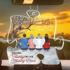 Our Eternal Love For You - Memorial Personalized Custom Car Ornament - Acrylic Custom Shaped - Sympathy Gift For Family Members -Pawfect House Sale 66950fe5f3762