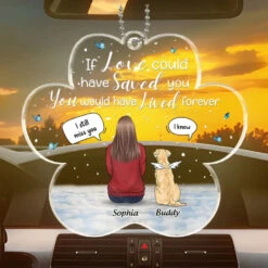 The Bond With Pets Is As Lasting As The Ties Of The Earth - Memorial Personalized Custom Car Ornament - Acrylic Custom Shaped - Sympathy Gift For Pet Owners, Pet Lovers -Pawfect House Sale 6695f902a61aa