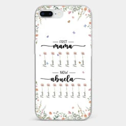 First Mom Now Granny - Family Personalized Custom Clear Phone Case - Gift For Mom, Grandma -Pawfect House Sale 66b2f37df263f 21759bd3 3b59 465f b01c 7c0b357ed0d2