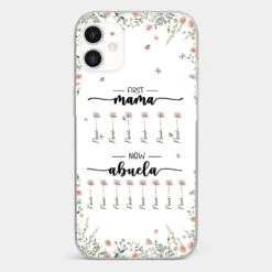 First Mom Now Granny - Family Personalized Custom Clear Phone Case - Gift For Mom, Grandma -Pawfect House Sale 66b2f381a7baa ae55e117 ffca 432f 9ae2 e7d40c60cf9f