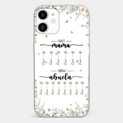 First Mom Now Granny - Family Personalized Custom Clear Phone Case - Gift For Mom, Grandma -Pawfect House Sale 66b2f3871d040 49773200 1d42 4401 bea7 858f2d29b603