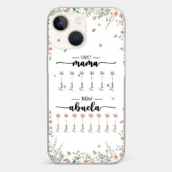 First Mom Now Granny - Family Personalized Custom Clear Phone Case - Gift For Mom, Grandma -Pawfect House Sale 66b2f38ebb98f 0fee3ff0 8bf0 4b74 8f0d 854abbd038eb