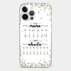 First Mom Now Granny - Family Personalized Custom Clear Phone Case - Gift For Mom, Grandma -Pawfect House Sale 66b2f392edac6 8ff55c91 a840 4c85 bdc3 2d41f5eccffb