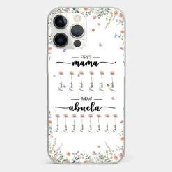First Mom Now Granny - Family Personalized Custom Clear Phone Case - Gift For Mom, Grandma -Pawfect House Sale 66b2f394dc4cf 5fb7a643 daa5 452b ac86 3aea49440b0f
