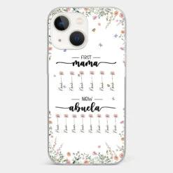 First Mom Now Granny - Family Personalized Custom Clear Phone Case - Gift For Mom, Grandma -Pawfect House Sale 66b2f3989fe73 14581a59 cb8c 4210 bcac eb65ed80b70d