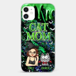 Witchy Vibes For Cat Mom This Halloween - Cat Personalized Custom Clear Phone Case - Halloween Gift For Pet Owners, Pet Lovers -Pawfect House Sale 66c40c0e73806 ea141c91 feda 4596 8e11 6b37895b5a3f