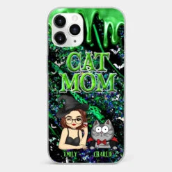 Witchy Vibes For Cat Mom This Halloween - Cat Personalized Custom Clear Phone Case - Halloween Gift For Pet Owners, Pet Lovers -Pawfect House Sale 66c40c116a168 428d829e cf83 4f23 869a f7a0c60e135e