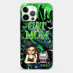 Witchy Vibes For Cat Mom This Halloween - Cat Personalized Custom Clear Phone Case - Halloween Gift For Pet Owners, Pet Lovers -Pawfect House Sale 66c40c1c7a8c4 ce003f0a aa16 4efb adc7 bf26fc4d78d1