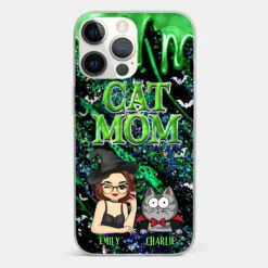 Witchy Vibes For Cat Mom This Halloween - Cat Personalized Custom Clear Phone Case - Halloween Gift For Pet Owners, Pet Lovers -Pawfect House Sale 66c40c22b33f2 d5ba8b25 f5f4 4edb 9945 c23ef327ab9f