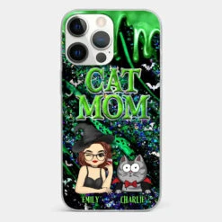 Witchy Vibes For Cat Mom This Halloween - Cat Personalized Custom Clear Phone Case - Halloween Gift For Pet Owners, Pet Lovers -Pawfect House Sale 66c40c244b2c8 53687af6 0db4 45ba a253 350f0ebcc189
