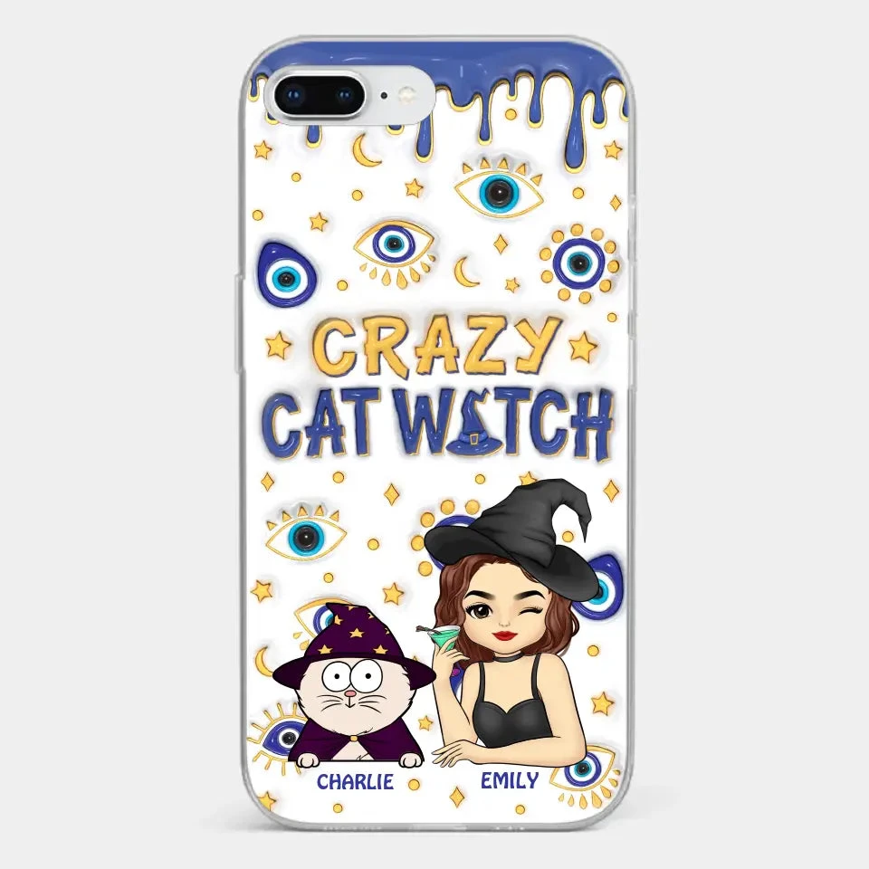 You Can't Scare Me I'm The Crazy Cat Witch - Cat Personalized Custom 3D Inflated Effect Printed Clear Phone Case - Halloween Gift For Pet Owners, Pet Lovers 4 You Can't Scare Me I'm The Crazy Cat Witch - Cat Personalized Custom 3D Inflated Effect Printed Clear Phone Case - Halloween Gift For Pet Owners, Pet Lovers - Image 4