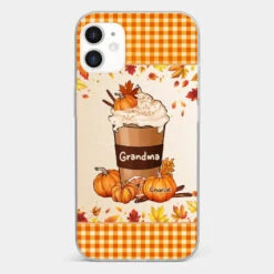 Autumn Fall Is For Cozy Moments With Family And Grandma - Family Personalized Custom Clear Phone Case - Autumn Fall Gift For Grandma -Pawfect House Sale 66c8635f2caec 0ae1500d 43e8 4328 a33b eff14385dd39