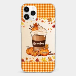 Autumn Fall Is For Cozy Moments With Family And Grandma - Family Personalized Custom Clear Phone Case - Autumn Fall Gift For Grandma -Pawfect House Sale 66c8636180fed f9d7da83 4dbf 47ba 9743 2bffefb787bb