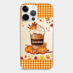 Autumn Fall Is For Cozy Moments With Family And Grandma - Family Personalized Custom Clear Phone Case - Autumn Fall Gift For Grandma -Pawfect House Sale 66c8637035836 23433c4b 3f58 44dc 9af3 77f501dcb3ec