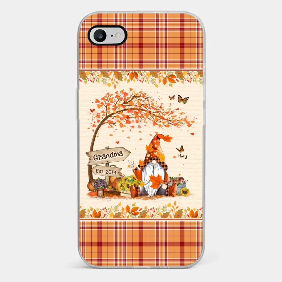 Oh My Gourd I Love Fall - Family Personalized Custom Clear Phone Case - Autumn Fall Gift For Grandma 2 Oh My Gourd I Love Fall - Family Personalized Custom Clear Phone Case - Autumn Fall Gift For Grandma - Image 2