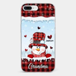 Grandmas Are Snowmen With Hearts That Never Melt - Family Personalized Custom Clear Phone Case - Christmas Gift For Grandma -Pawfect House Sale 66e931991add5 09c45171 a581 40bb b386 352ecd37e6b8
