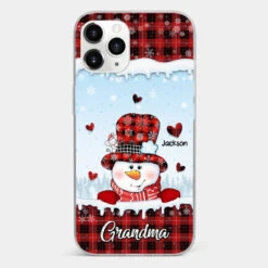 Grandmas Are Snowmen With Hearts That Never Melt - Family Personalized Custom Clear Phone Case - Christmas Gift For Grandma -Pawfect House Sale 66e9319e413fb 71f2070b 48ba 415f 8666 3c91b5ad178b