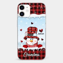 Grandmas Are Snowmen With Hearts That Never Melt - Family Personalized Custom Clear Phone Case - Christmas Gift For Grandma -Pawfect House Sale 66e9319f5c39a e221b853 f516 4110 aebd 3b4a43d46069