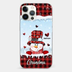 Grandmas Are Snowmen With Hearts That Never Melt - Family Personalized Custom Clear Phone Case - Christmas Gift For Grandma -Pawfect House Sale 66e931a2b3e7a dbb431ca 09bf 4e2b a62b 851161099ca9