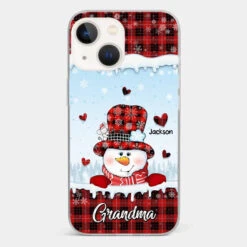 Grandmas Are Snowmen With Hearts That Never Melt - Family Personalized Custom Clear Phone Case - Christmas Gift For Grandma -Pawfect House Sale 66e931a4af607 4177b62f b1b6 481e 8c96 7924b988fa78