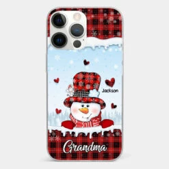 Grandmas Are Snowmen With Hearts That Never Melt - Family Personalized Custom Clear Phone Case - Christmas Gift For Grandma -Pawfect House Sale 66e931ab77e62 922409ea ff0f 4cf7 aa63 95619ecd5431