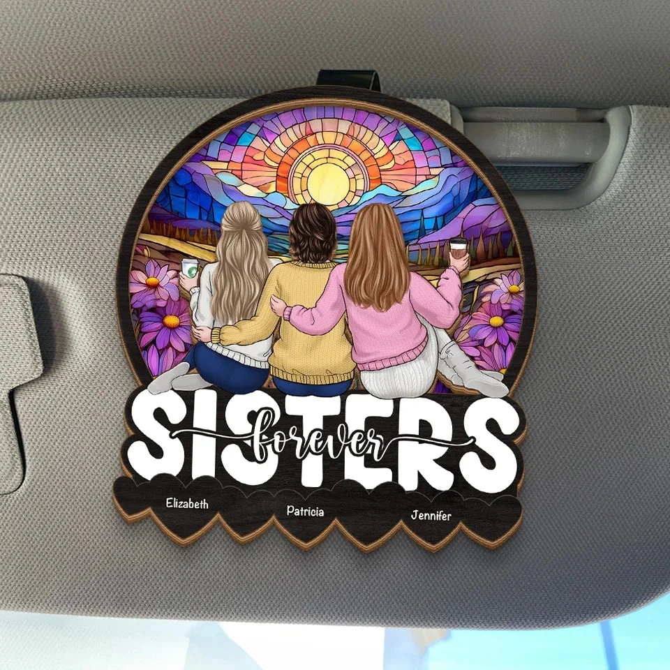 All The Jingle Ladies - Bestie Personalized Custom Car Visor Clip - Christmas Gift For Best Friends, BFF, Sisters 1 All The Jingle Ladies - Bestie Personalized Custom Car Visor Clip - Christmas Gift For Best Friends, BFF, Sisters