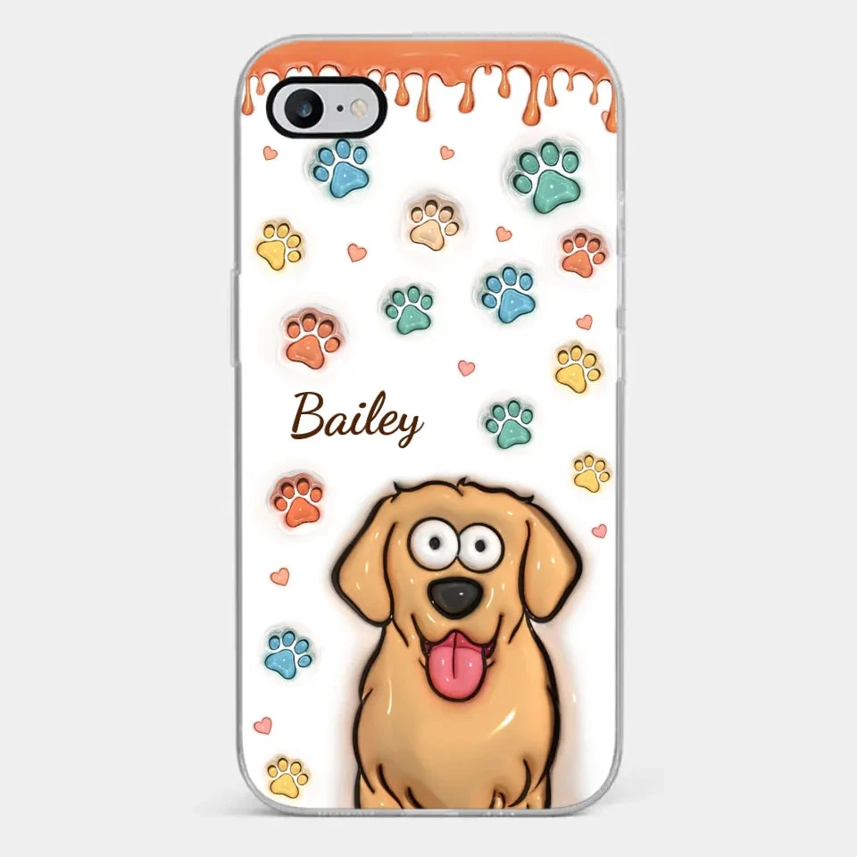 Four Paws, One Heart - Dog & Cat Personalized Custom 3D Inflated Effect Printed Clear Phone Case - Gift For Pet Owners, Pet Lovers 2 Four Paws, One Heart - Dog & Cat Personalized Custom 3D Inflated Effect Printed Clear Phone Case - Gift For Pet Owners, Pet Lovers - Image 2