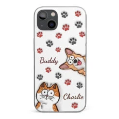 Paws And Enjoy Life - Dog & Cat Personalized Custom 3D Inflated Effect Printed Clear Phone Case - Gift For Pet Owners, Pet Lovers