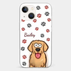 Paws And Enjoy Life - Dog & Cat Personalized Custom 3D Inflated Effect Printed Clear Phone Case - Gift For Pet Owners, Pet Lovers -Pawfect House Sale 66fe731200f49 d03132ff 7785 4a62 adb0 b66302a959be