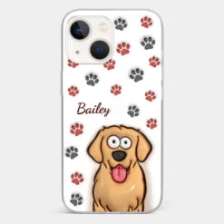 Paws And Enjoy Life - Dog & Cat Personalized Custom 3D Inflated Effect Printed Clear Phone Case - Gift For Pet Owners, Pet Lovers -Pawfect House Sale 66fe731577060 08d802ef 08d1 4af4 981a fcb1073b1157