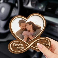 Custom Photo Drive Safe, I Love You - Couple Personalized Custom Car Visor Clip - Christmas Gift For Husband Wife, Anniversary -Pawfect House Sale 67062350b3dc2