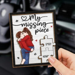 You Are My Missing Piece - Couple Personalized Custom Car Visor Clip - Christmas Gift For Husband Wife, Anniversary -Pawfect House Sale 6711bdc5c87e6
