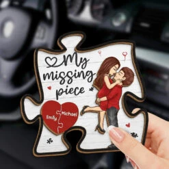 My Missing Piece - Couple Personalized Custom Car Visor Clip - Christmas Gift For Husband Wife, Anniversary -Pawfect House Sale 6711f56cc6a86